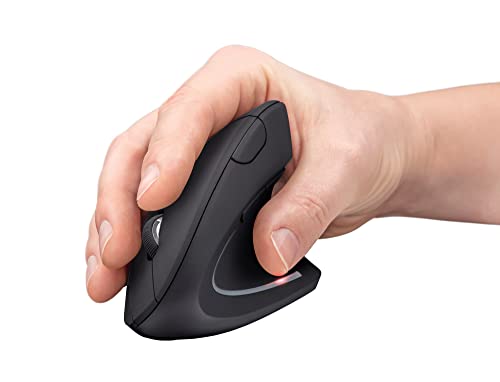 Ratón Inalámbrico, Ratón Vertical Ergonómico, 6 Botones, LED