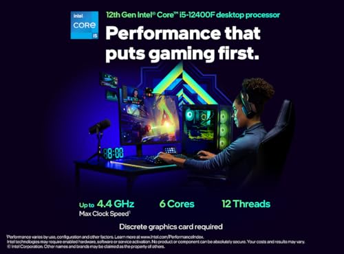 Intel® Core™ i5-12400F, procesador de escritorio 18 MB de caché, hasta 4,40 GHz