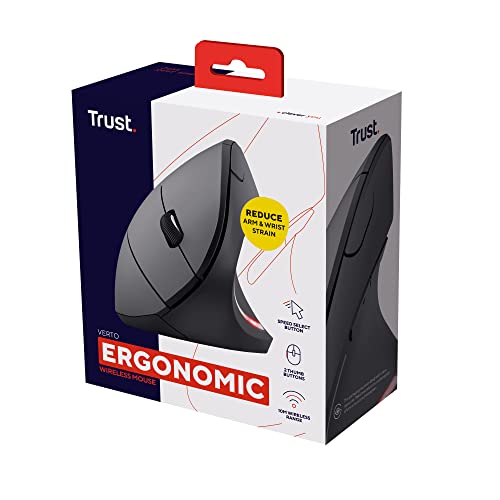 Ratón Inalámbrico, Ratón Vertical Ergonómico, 6 Botones, LED