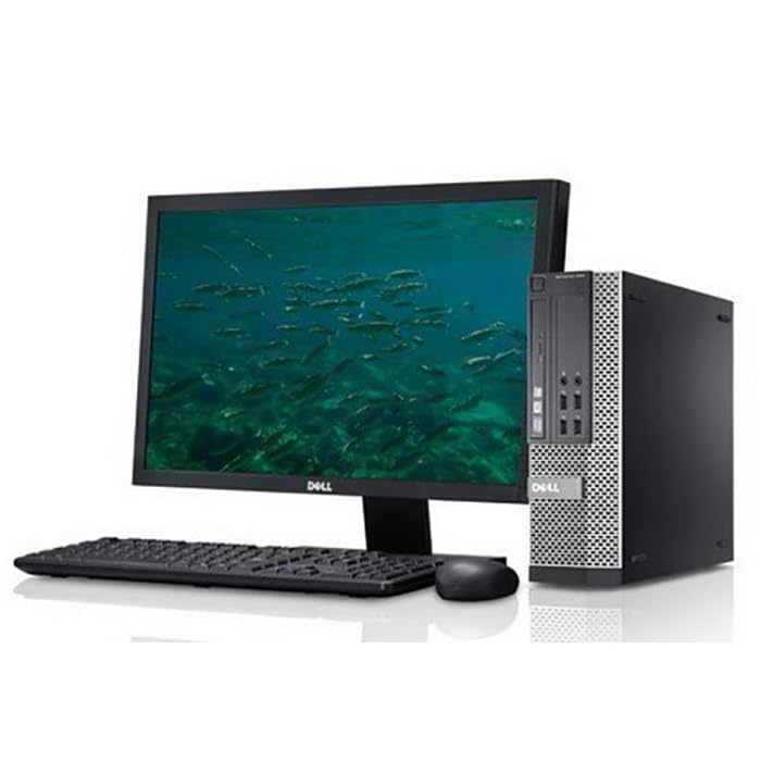 Dell Ordinateur de Bureau Reconditionné, Intel i5, 8 Go RAM, 240 Go SSD, Windows 11 Pro, Wi-FI, Moniteur LCD 22 Pouces, Clavier et Souris, Open Office 2024, Reconditionné, Compatible