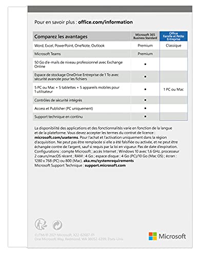 Office Famille et Petite Entreprise 2021 | Achat définitif | 1 PC ou MAC | Téléchargement