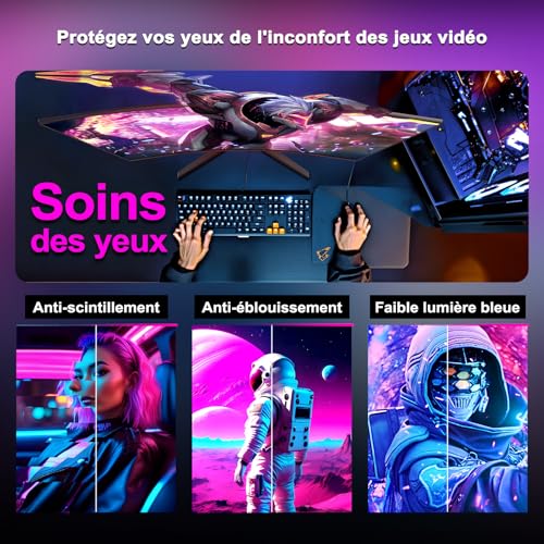 Minifire Écran PC Gaming 22 Pouces FHD (1920 x 1080), IPS, 75Hz, VGA et HDMI