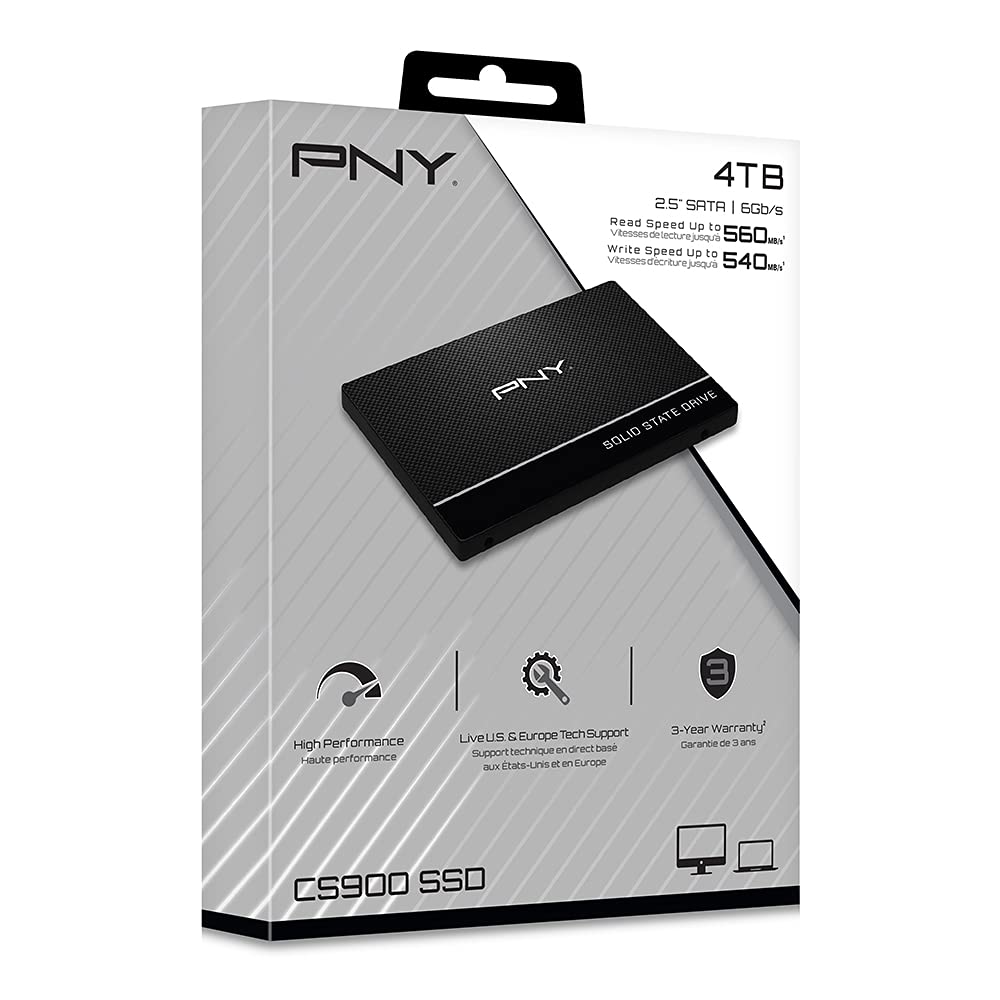 PNY CS900 Internal SSD SATA III, 2.5 Inch, 250GB, Read Speed up to 535MB/s