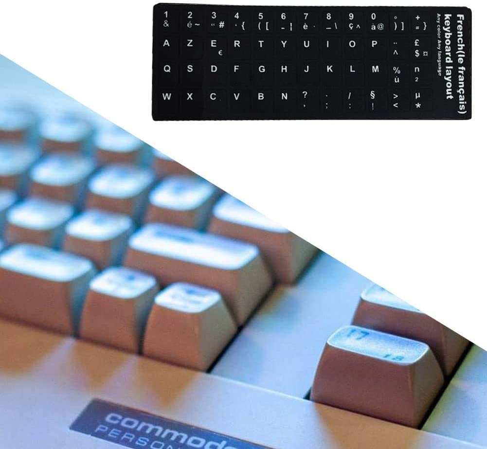 Autocollants Clavier en Français de Lettres de Clavier Français Ordinateur Portable, 6Pcs