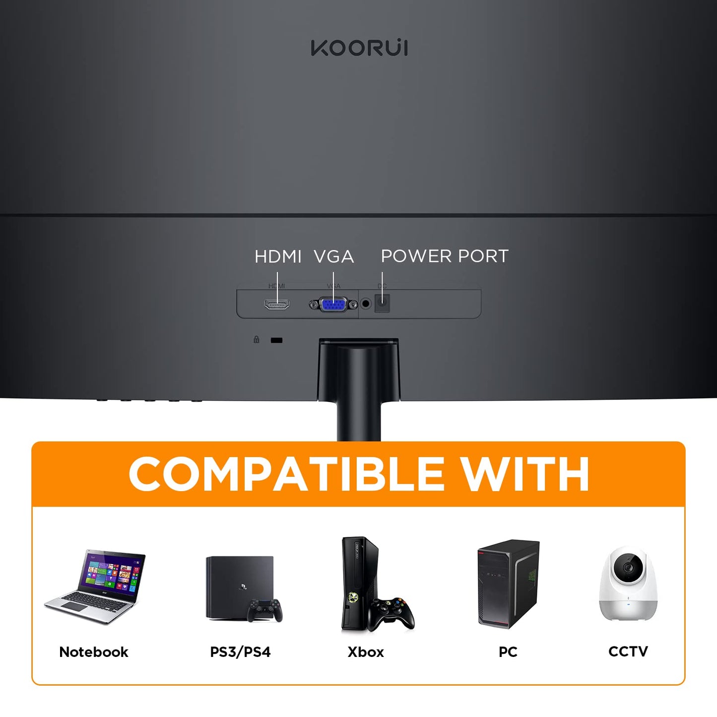 Monitor de PC curvo: panel VA de 27 pulgadas, resolución FHD, 1800R, 75 Hz, HDMI, VGA, ajuste de inclinación