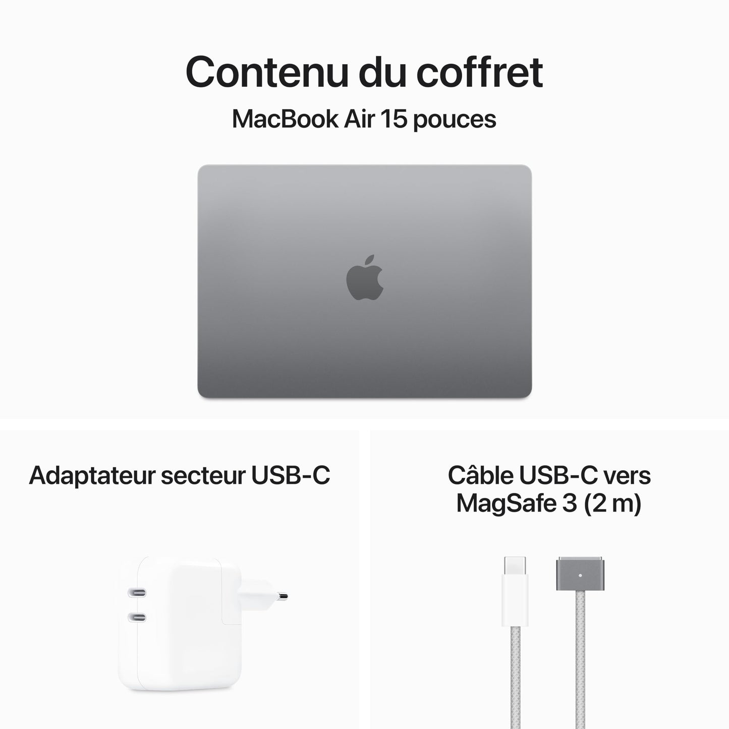 Apple 2024 Portable MacBook Air 15 Pouces avec Puce M3 : écran Liquid Retina 15,3 Pouces, 8 Go de mémoire unifiée, 256 Go de Stockage SSD, Clavier rétroéclairé, caméra FaceTime HD 1080p. Minuit