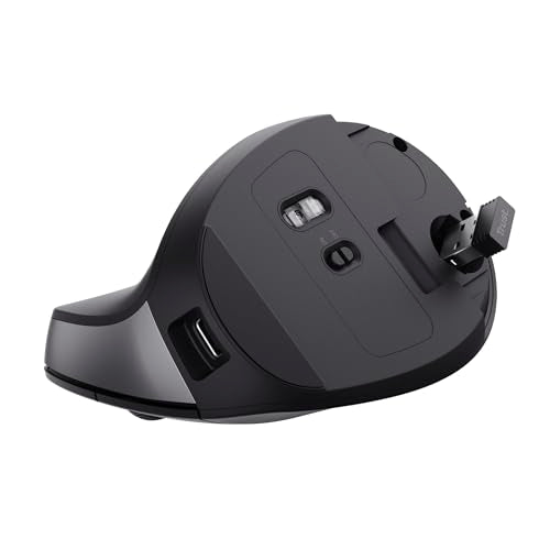 Ratón Inalámbrico, Ratón Vertical Ergonómico, 6 Botones, LED
