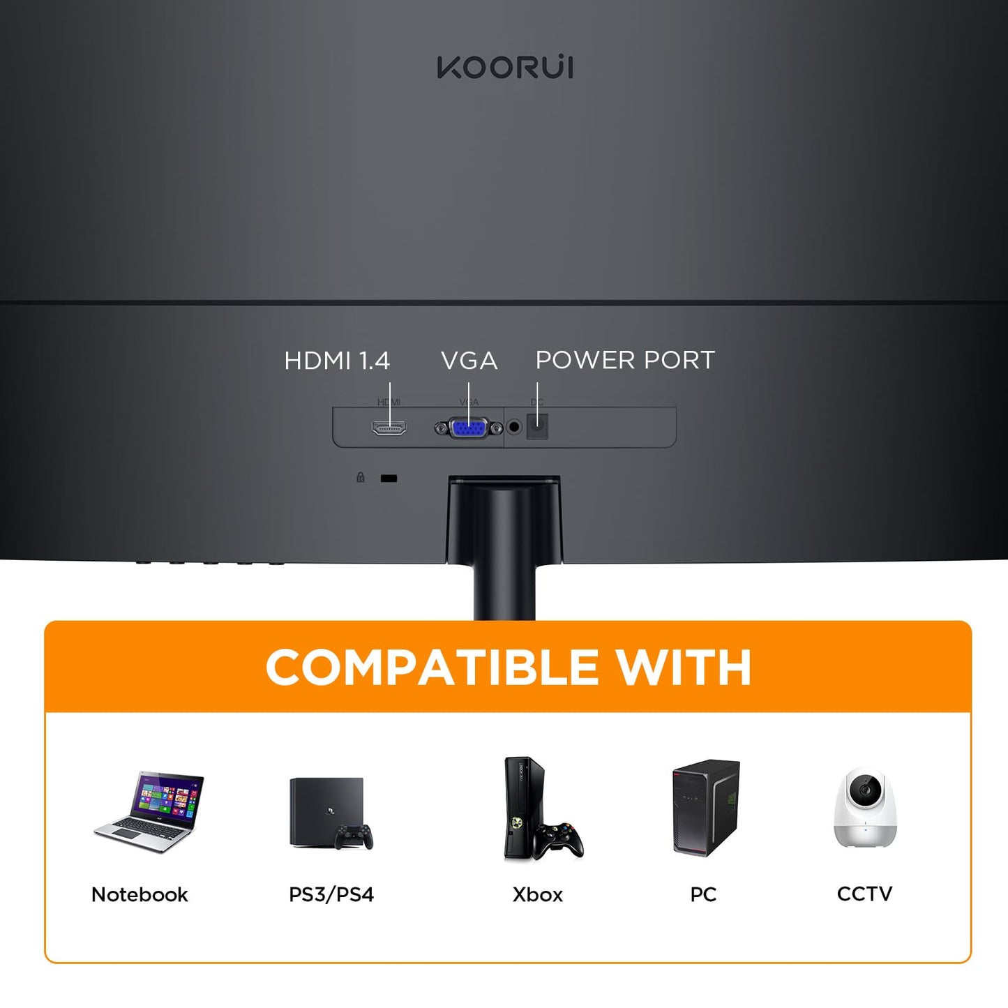 Monitor de PC curvo: panel VA de 27 pulgadas, resolución FHD, 1800R, 75 Hz, HDMI, VGA, ajuste de inclinación