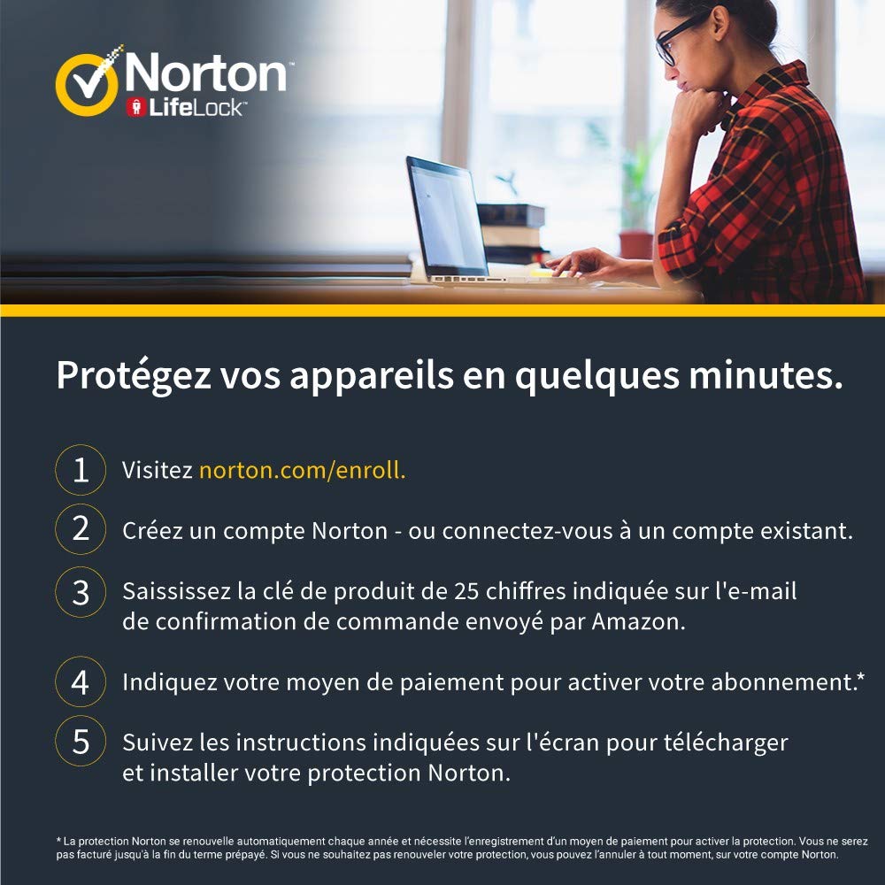 Norton 360 Deluxe 2025 |5 appareils | 12 mois |Téléchargement