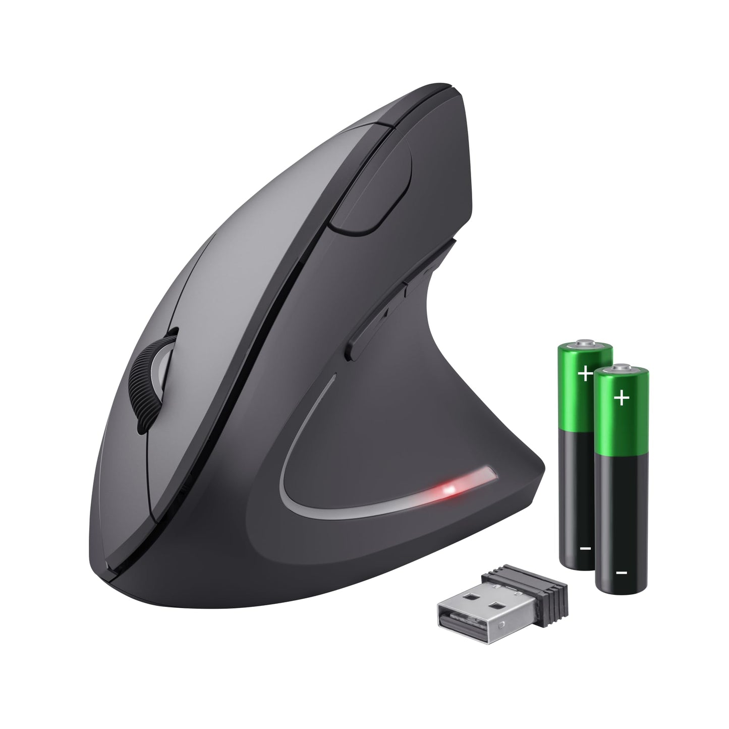 Ratón Inalámbrico, Ratón Vertical Ergonómico, 6 Botones, LED