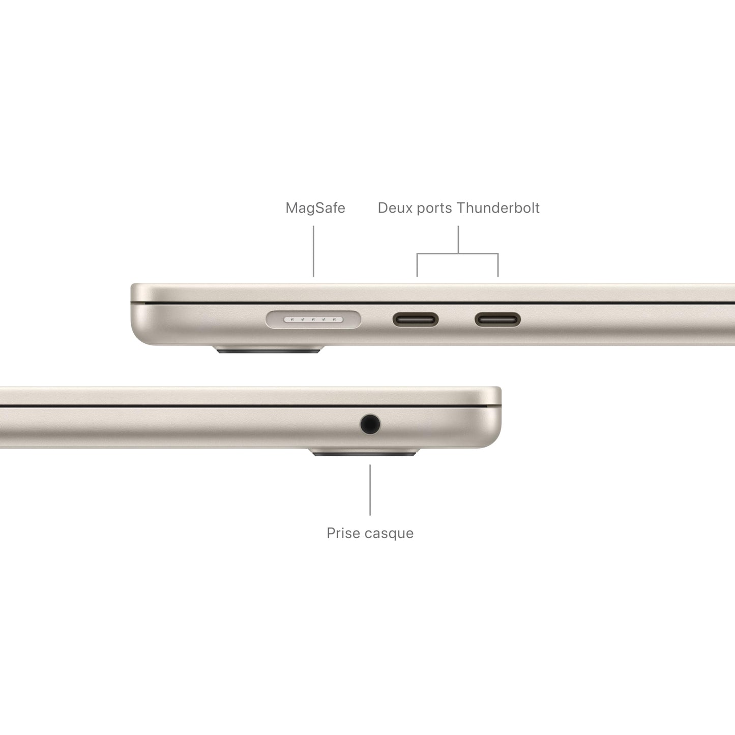 Apple 2024 Portable MacBook Air 15 Pouces avec Puce M3 : écran Liquid Retina 15,3 Pouces, 8 Go de mémoire unifiée, 256 Go de Stockage SSD, Clavier rétroéclairé, caméra FaceTime HD 1080p. Minuit
