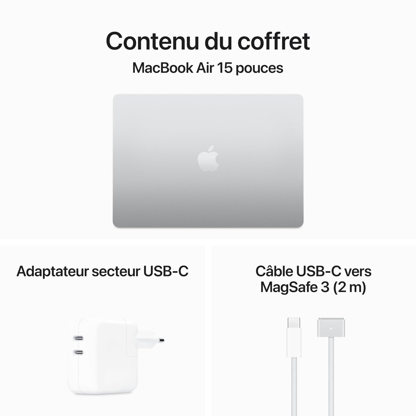 Apple 2024 Portable MacBook Air 15 Pouces avec Puce M3 : écran Liquid Retina 15,3 Pouces, 8 Go de mémoire unifiée, 256 Go de Stockage SSD, Clavier rétroéclairé, caméra FaceTime HD 1080p. Minuit