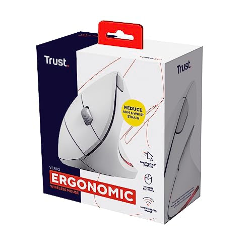 Ratón Inalámbrico, Ratón Vertical Ergonómico, 6 Botones, LED