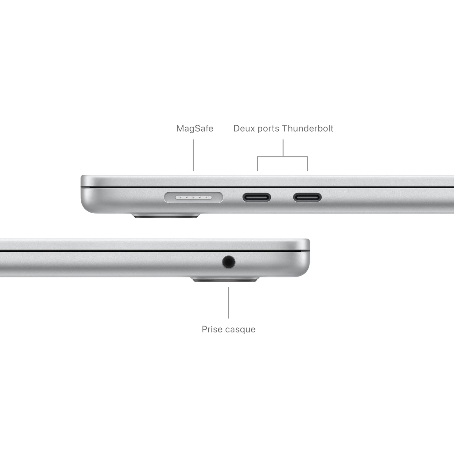 Apple 2024 Portable MacBook Air 15 Pouces avec Puce M3 : écran Liquid Retina 15,3 Pouces, 8 Go de mémoire unifiée, 256 Go de Stockage SSD, Clavier rétroéclairé, caméra FaceTime HD 1080p. Minuit