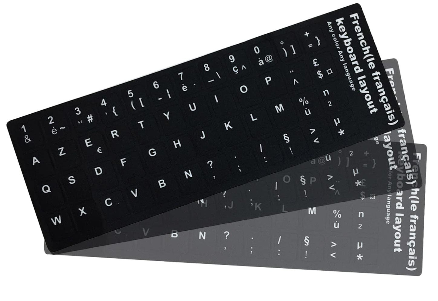 Autocollants Clavier en Français de Lettres de Clavier Français Ordinateur Portable, 6Pcs