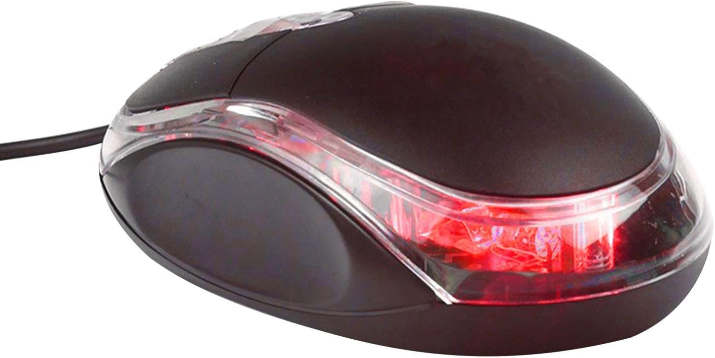 Ratón con cable para computadora portátil – Ratón mecánico portátil para juegos | Cómodo mouse programable con funciones avanzadas, ideal para uso diario en computadoras