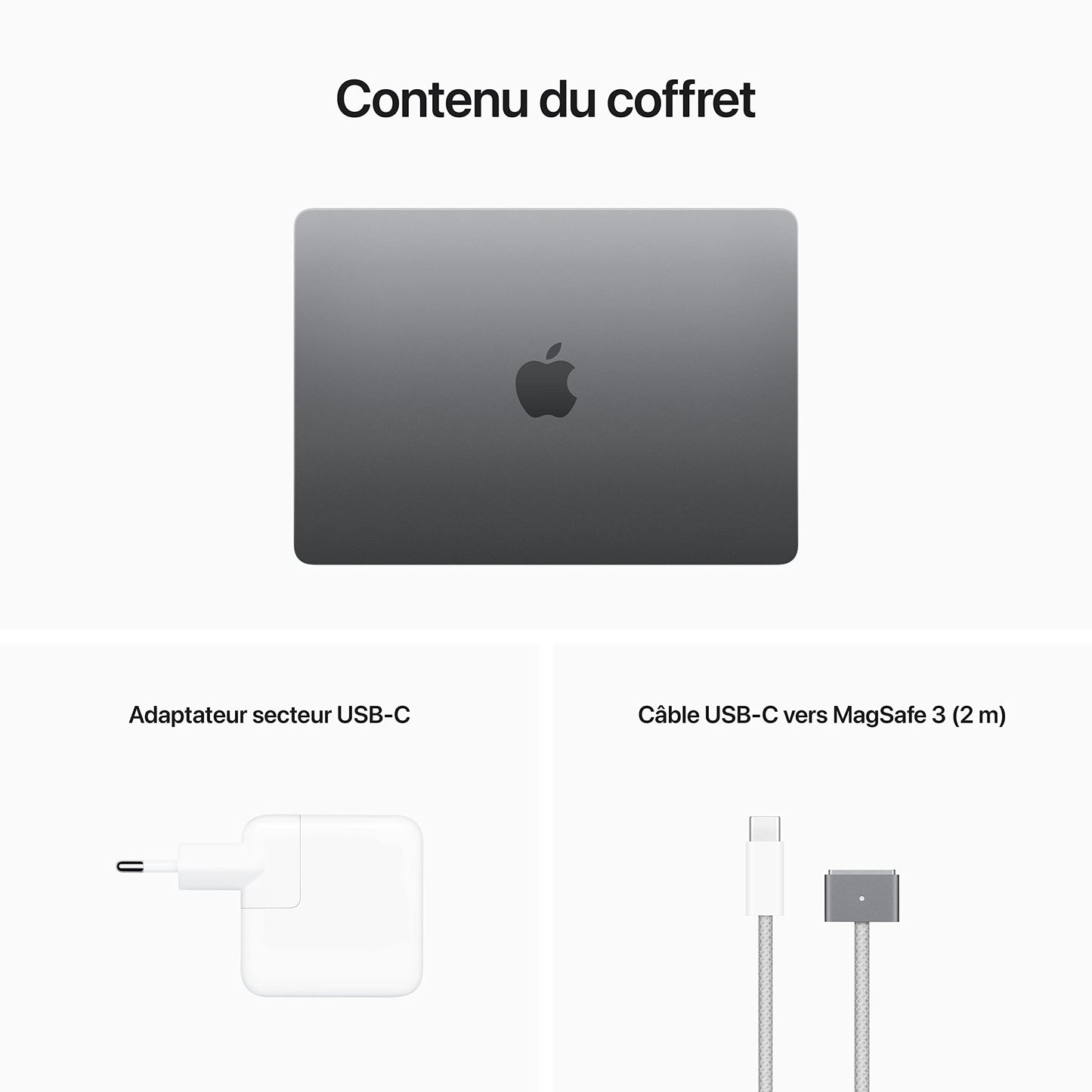 Apple MacBook Air portátil con chip M2: pantalla Liquid Retina de 13,6 pulgadas, 16 GB de RAM, 256 GB de almacenamiento SSD, teclado retroiluminado, cámara FaceTime HD de 1080p; Gris espacial