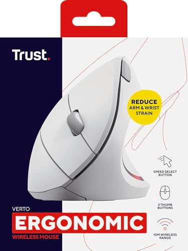 Ratón Inalámbrico, Ratón Vertical Ergonómico, 6 Botones, LED