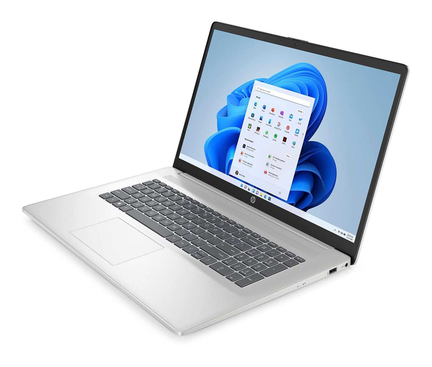 HP Laptop 15s-fq5004sf 15.6" FHD Portable PC (Intel Core i7-1255U, 16 GB RAM, 512 GB SSD, AZERTY, Windows 11 Home) Natural Silver