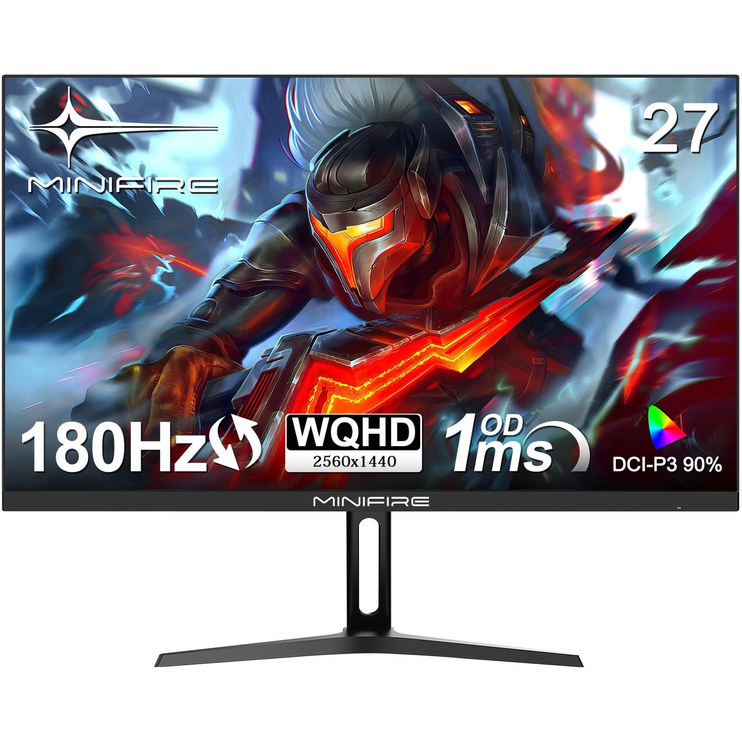 Minifire Écran PC Gaming 22 Pouces FHD (1920 x 1080), IPS, 75Hz, VGA et HDMI