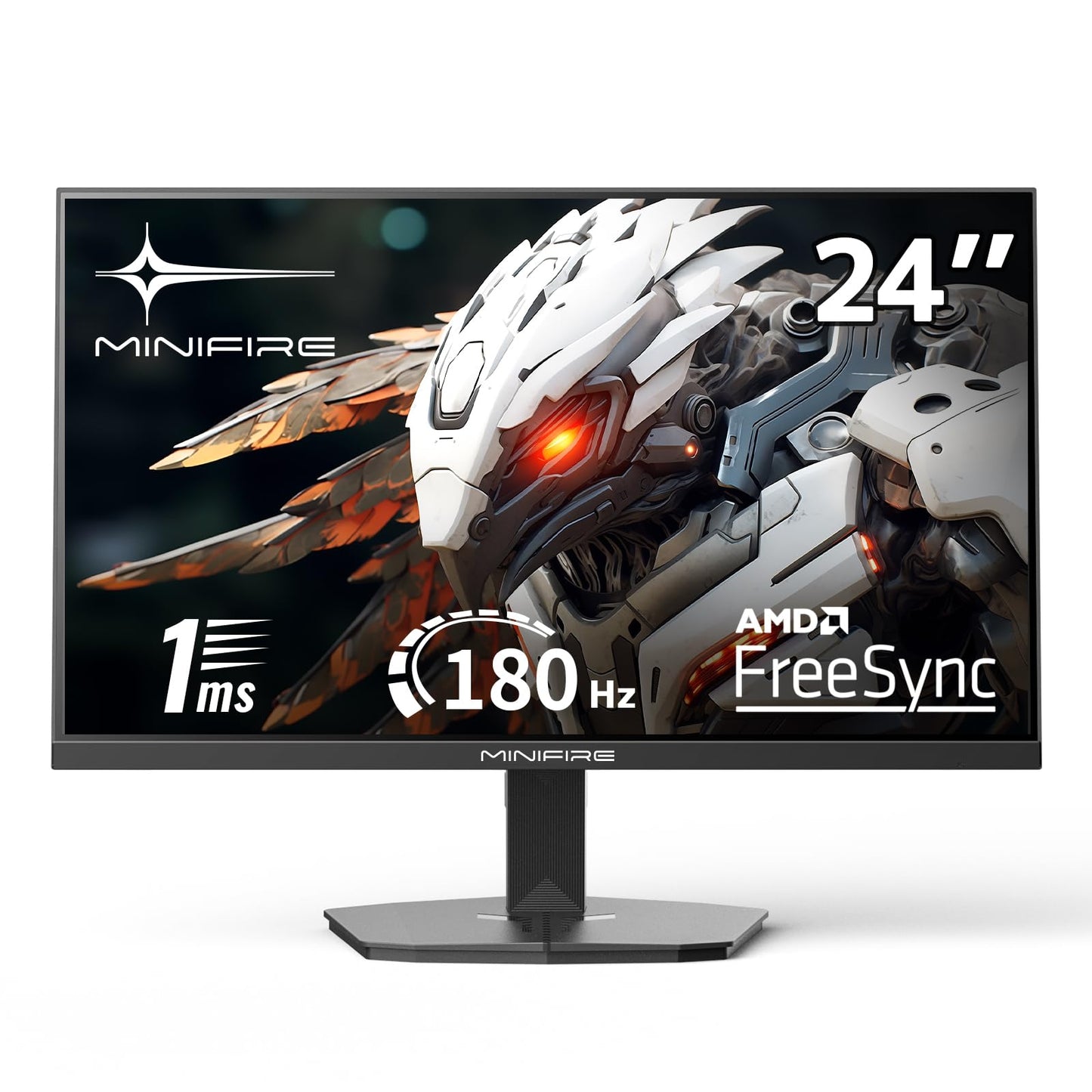 Minifire Écran PC Gaming 22 Pouces FHD (1920 x 1080), IPS, 75Hz, VGA et HDMI