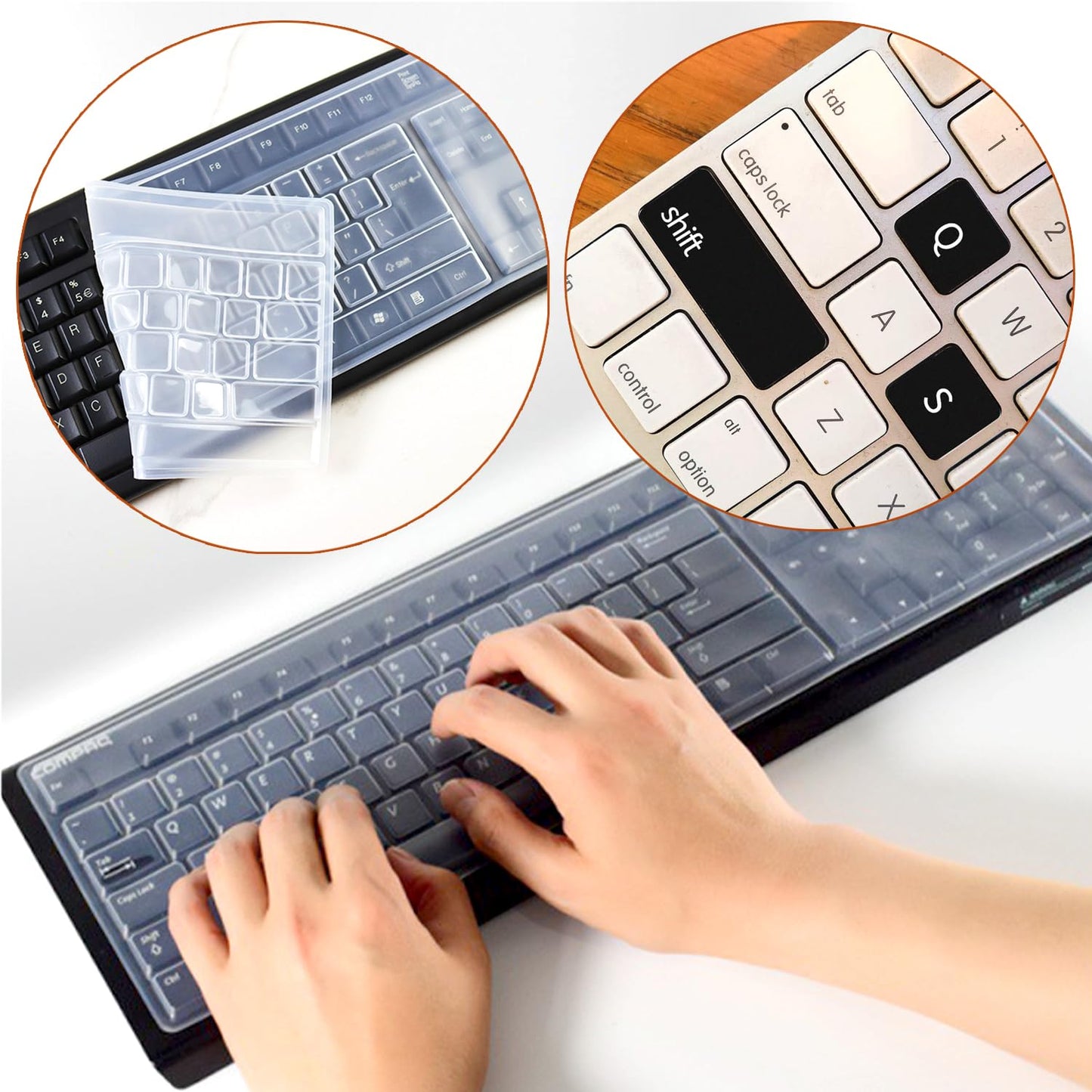 Autocollants Clavier en Français de Lettres de Clavier Français Ordinateur Portable, 6Pcs