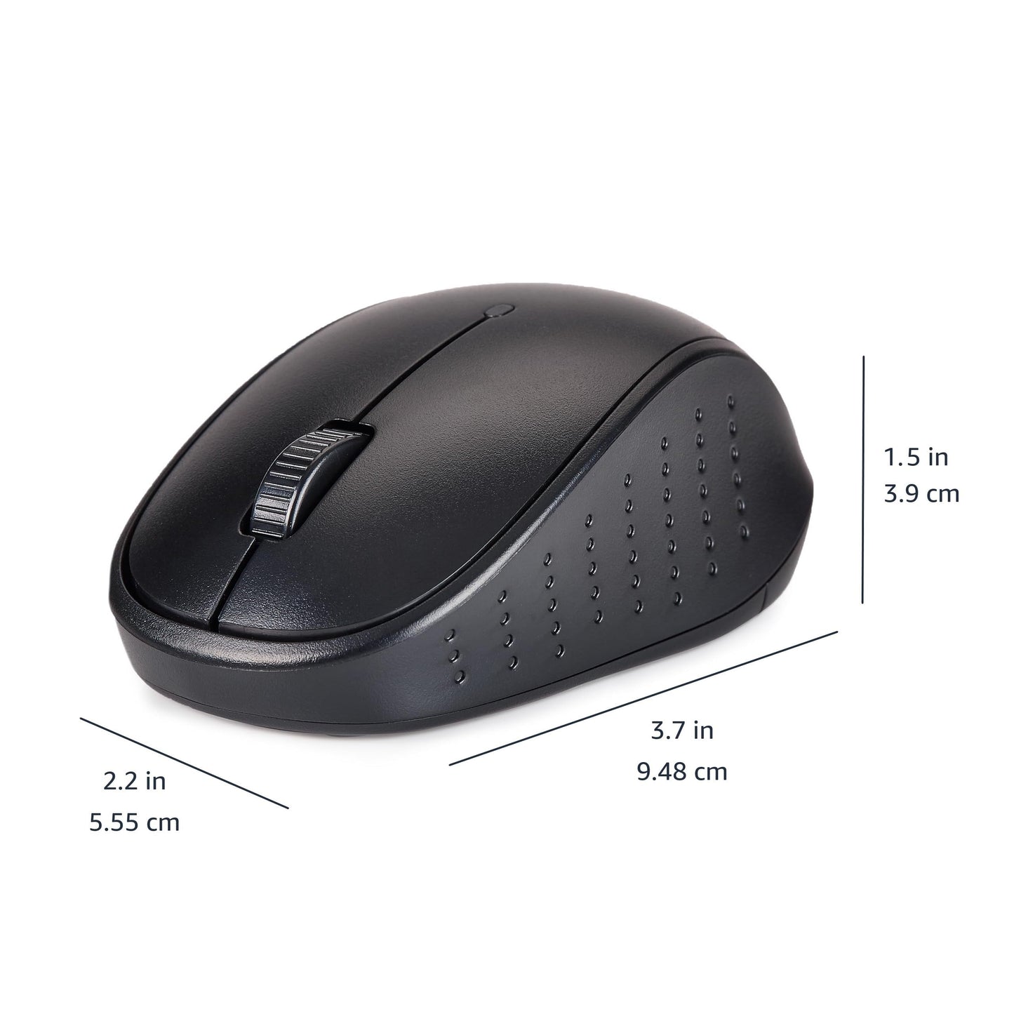 Combinación de teclado y mouse inalámbricos, receptor USB de 2,4 GHz, diseño FR, negro