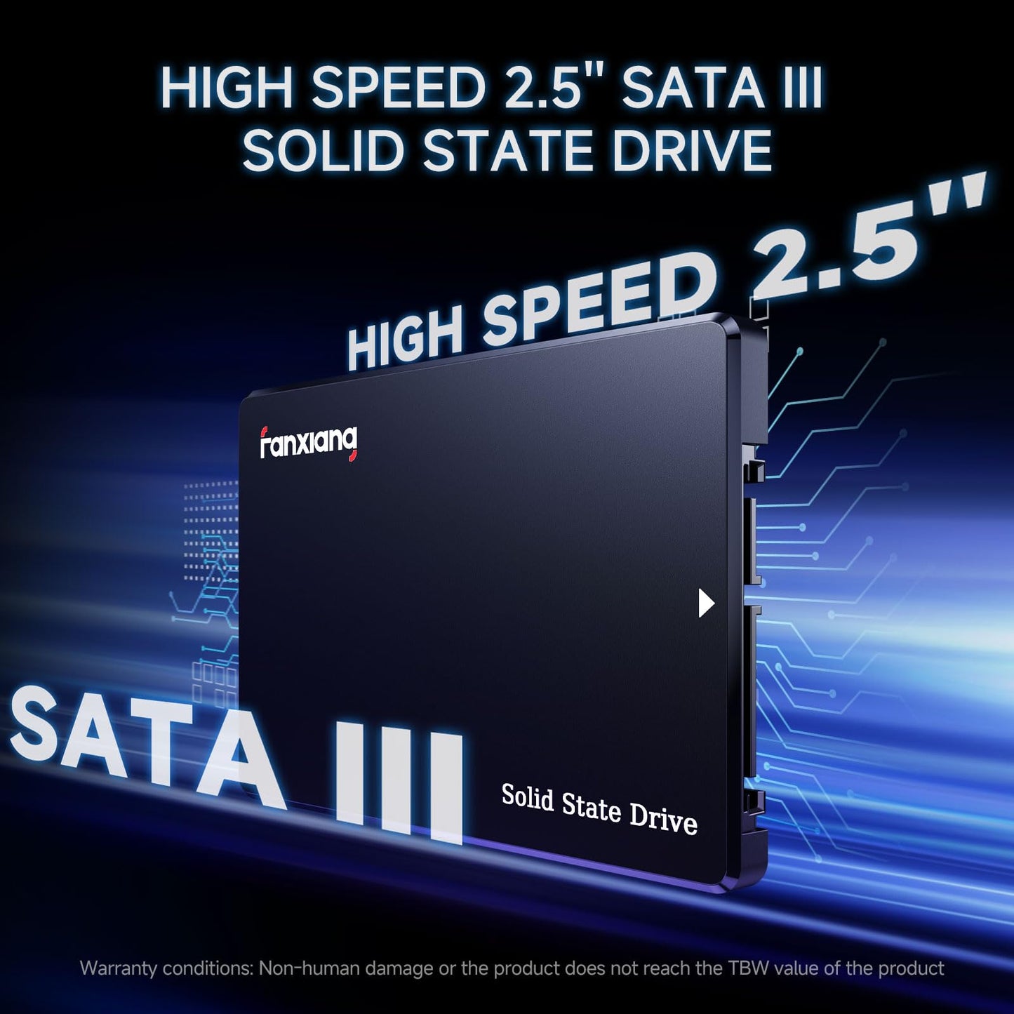 fanxiang 256GB SSD SATA III 6Gb/s, 2.5" SSD 530MB/s Read, 3D NAND Internal Solid State Drive Compatible with Laptops and Desktops(S101Q)