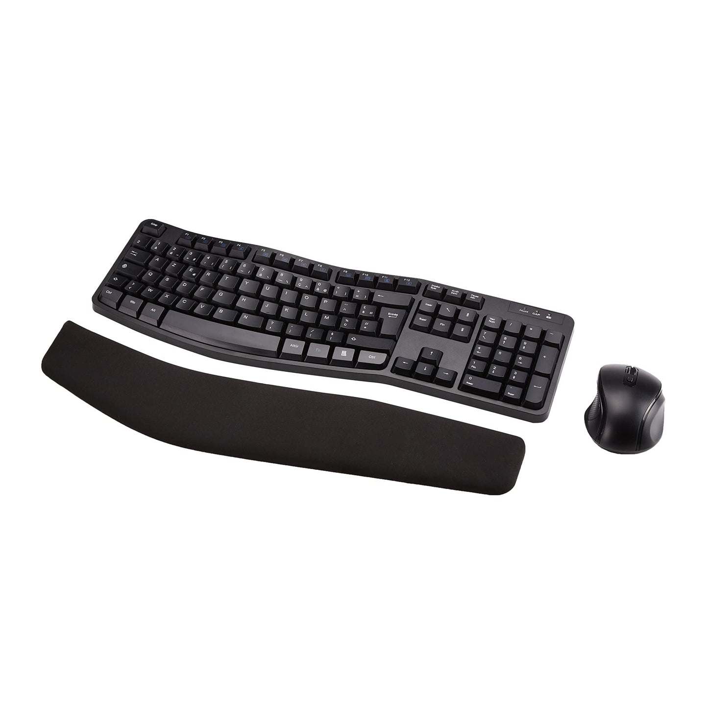 Conjunto ergonómico de teclado y ratón inalámbricos - disposición FR - negro