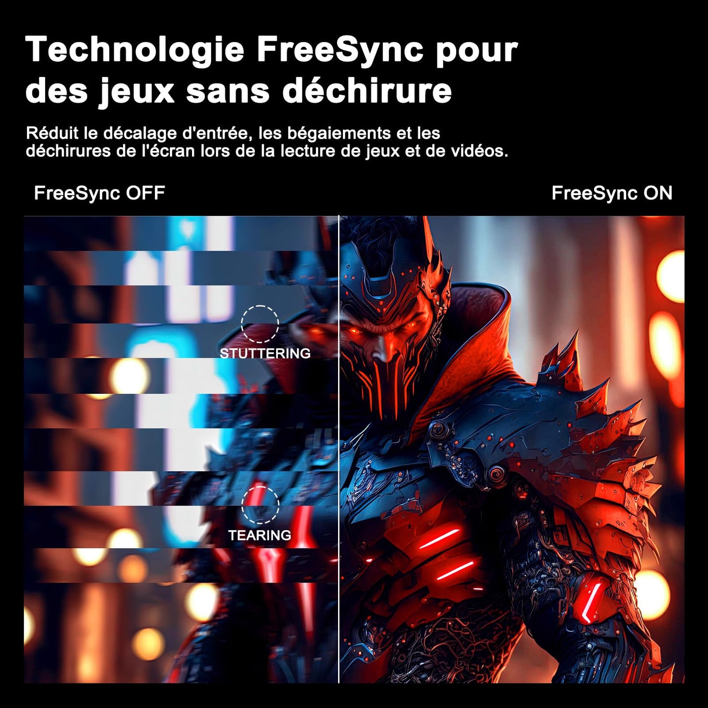 Minifire Écran PC Gaming 22 Pouces FHD (1920 x 1080), IPS, 75Hz, VGA et HDMI