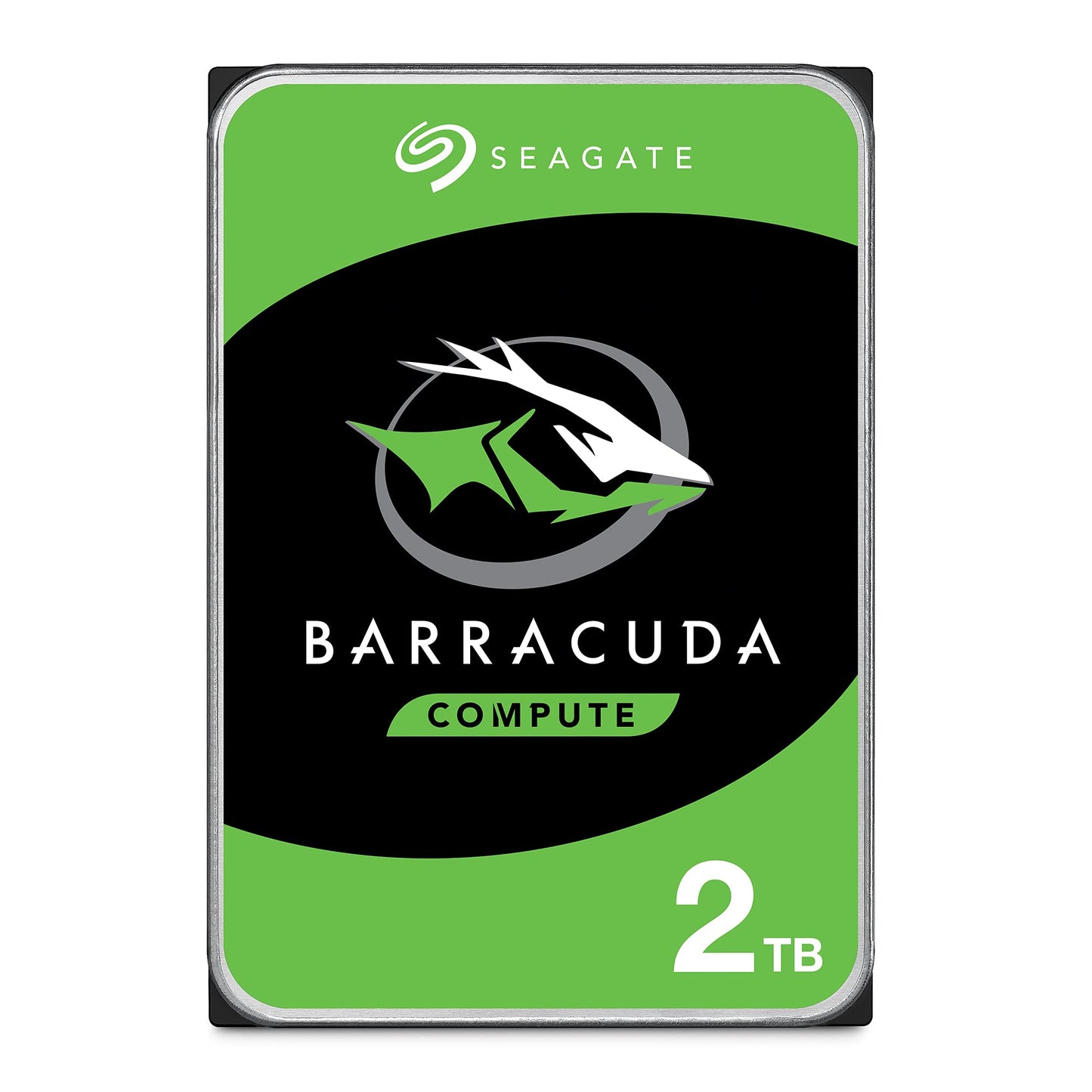 Seagate BarraCuda, 2 To, Disque dur interne HDD – 3,5" SATA 6 Gbit/s 7 200 tr/min, 256 Mo de mémoire cache, pour PC de bureau , Ouverture facile (ST2000DMZ08)