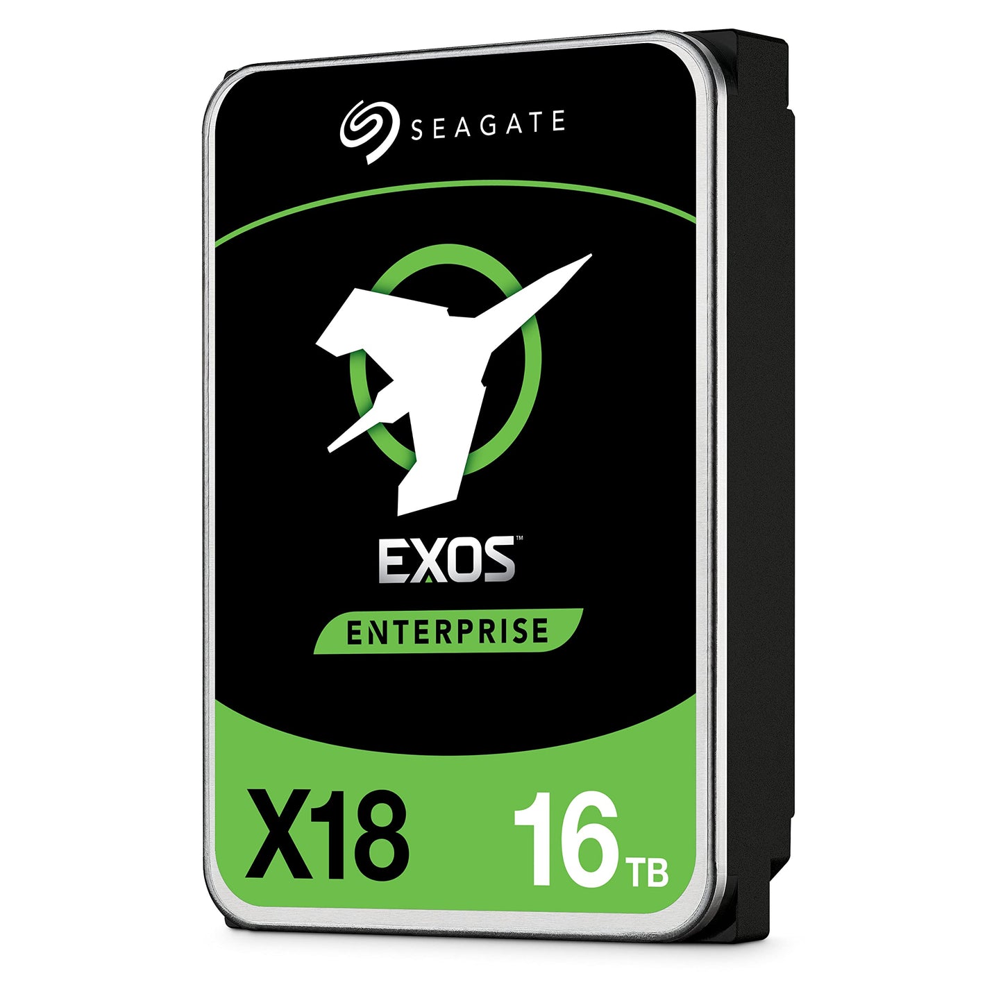 Seagate Exos X18, 16TB, Enterprise Internal Hard Drive HDD, CMR 3.5'', Hyperscale SATA 6Gb/s 7200RPM 512e 4Kn Fast Format Low Latency with Enhanced Cache Part Number (ST16000NM000J)
