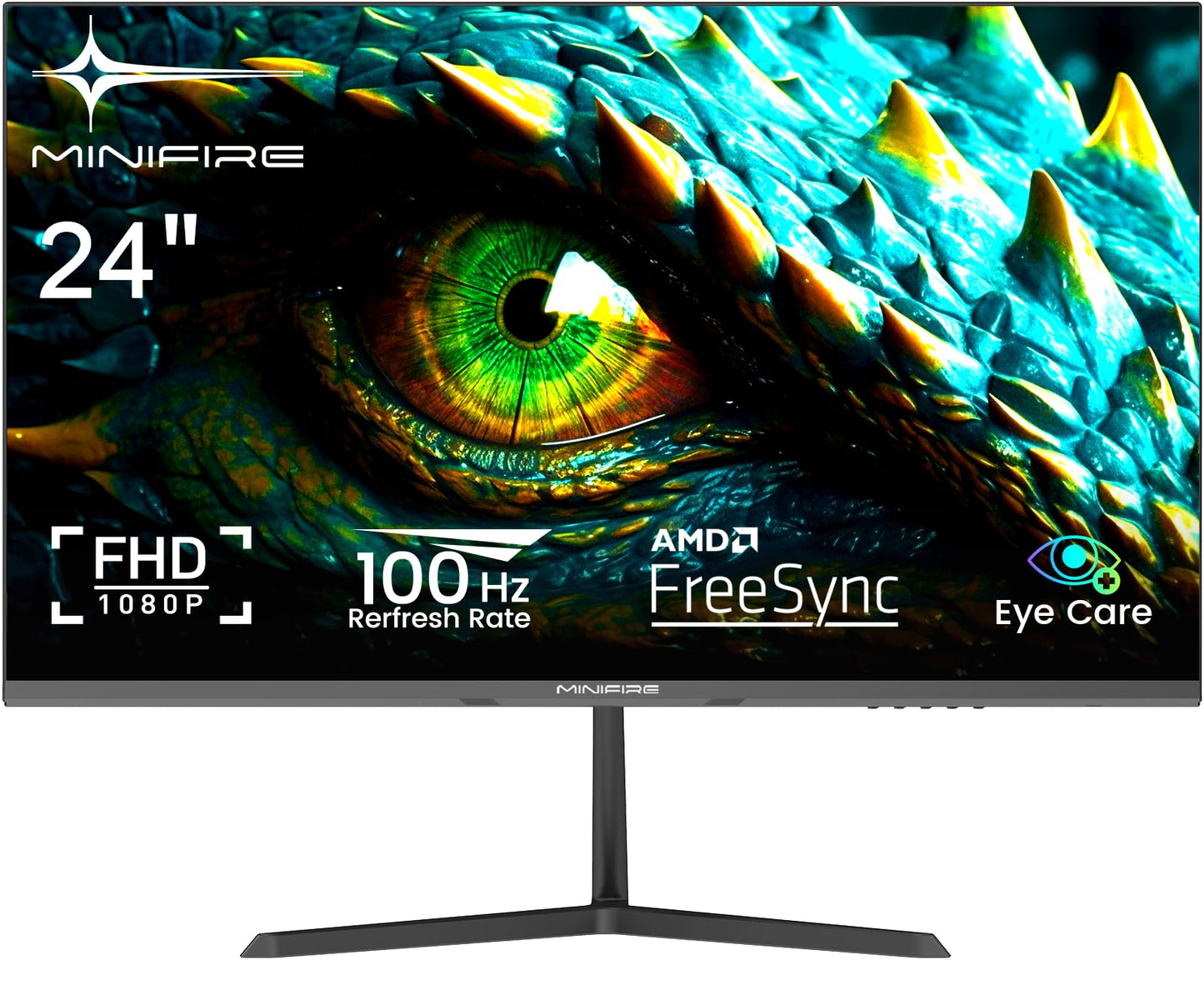 Minifire Écran PC Gaming 22 Pouces FHD (1920 x 1080), IPS, 75Hz, VGA et HDMI