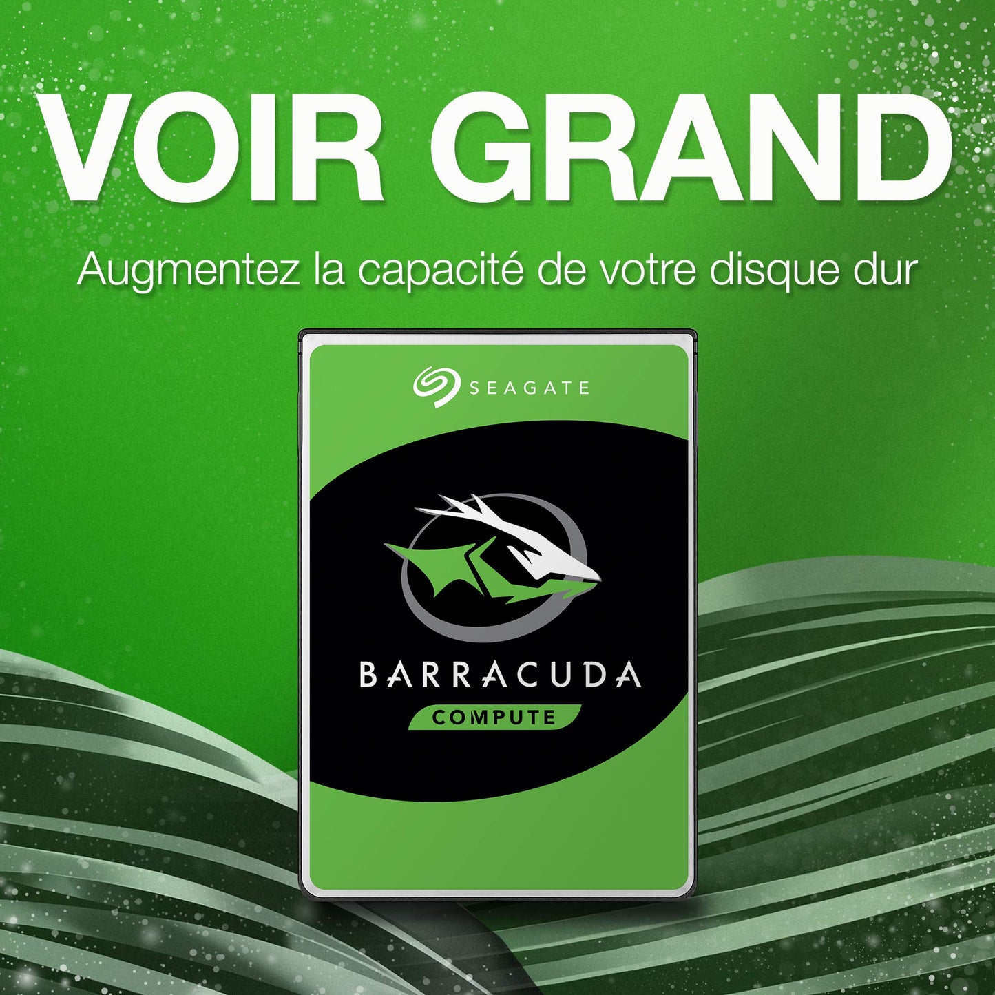Seagate BarraCuda, 2 To, Disque dur interne HDD – 3,5" SATA 6 Gbit/s 7 200 tr/min, 256 Mo de mémoire cache, pour PC de bureau , Ouverture facile (ST2000DMZ08)