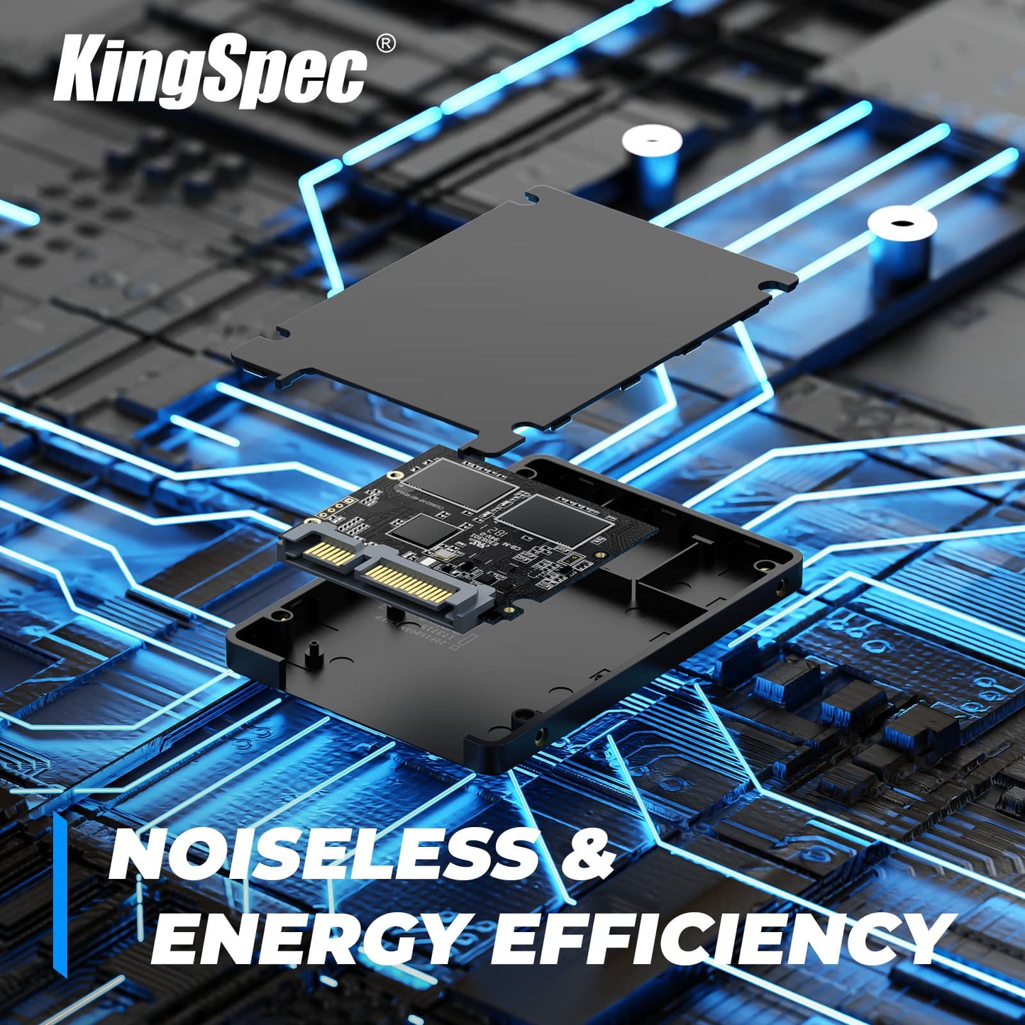 KingSpec 128GB 2.5" SATA SSD, SATA III 6Gb/s Internal SSD - 3D NAND Flash for Desktop/Laptop/All-in-One Computer (P3,128GB)