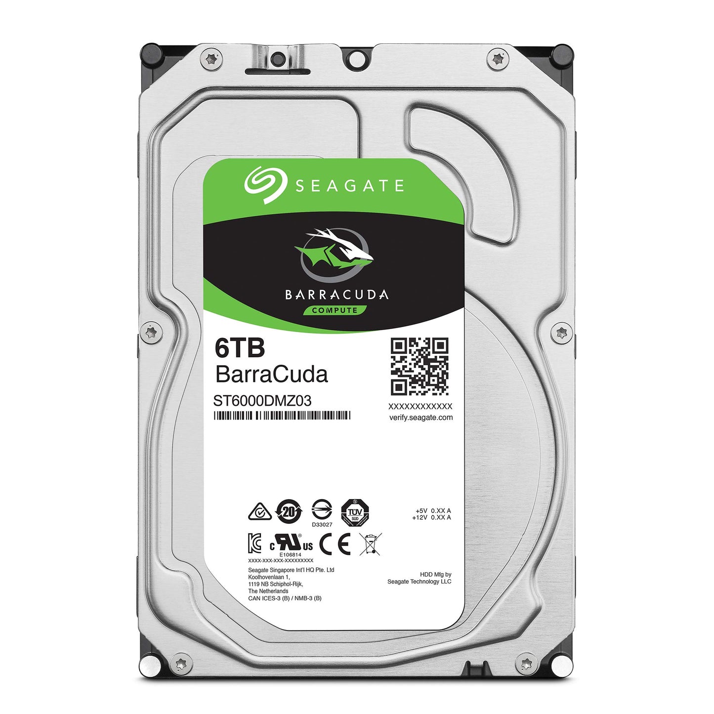 Seagate BarraCuda, 2 To, Disque dur interne HDD – 3,5" SATA 6 Gbit/s 7 200 tr/min, 256 Mo de mémoire cache, pour PC de bureau , Ouverture facile (ST2000DMZ08)