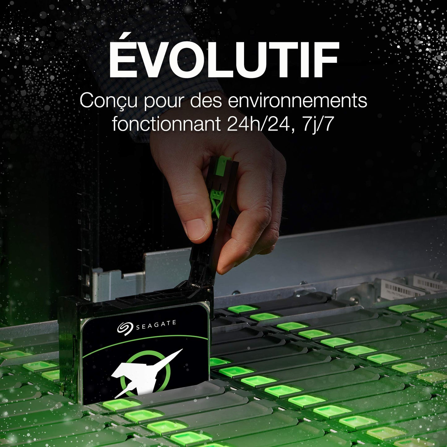 Seagate Exos X18, 16TB, Enterprise Internal Hard Drive HDD, CMR 3.5'', Hyperscale SATA 6Gb/s 7200RPM 512e 4Kn Fast Format Low Latency with Enhanced Cache Part Number (ST16000NM000J)