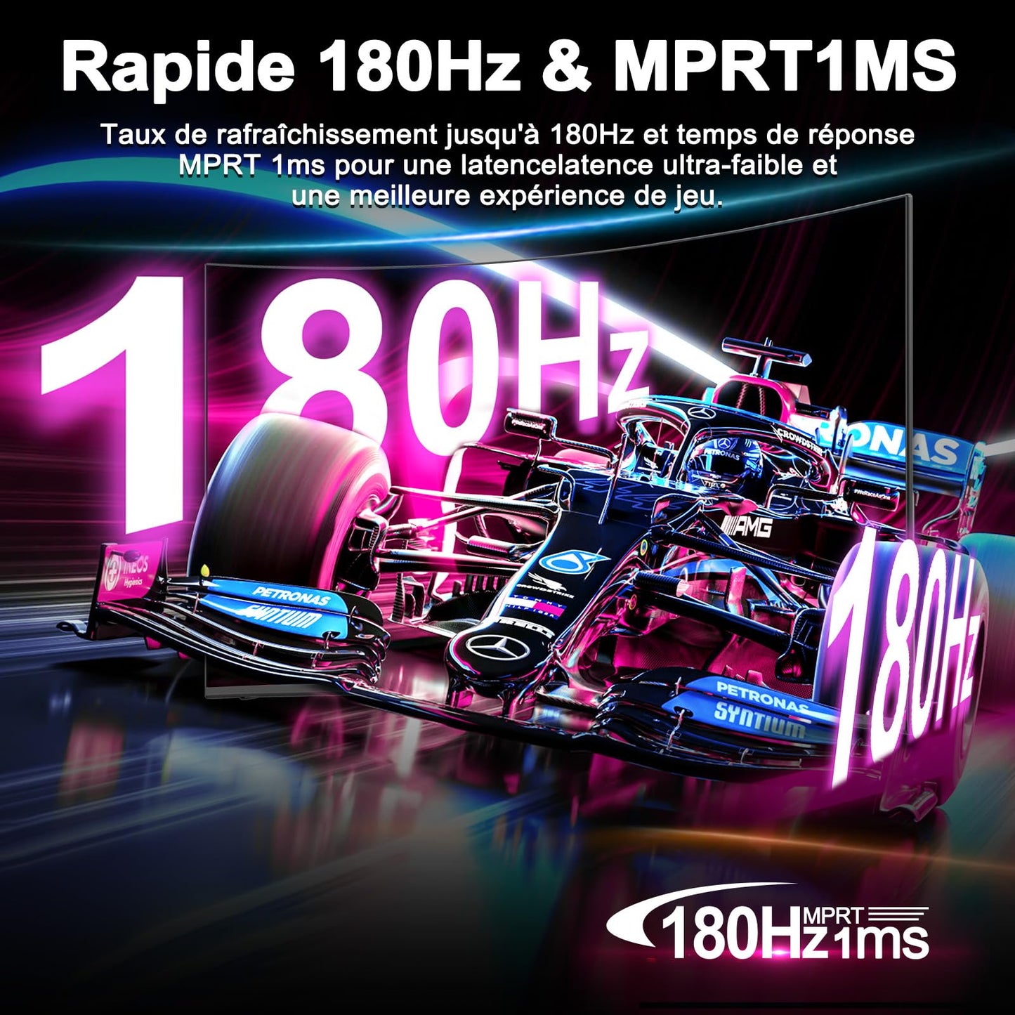 Minifire Écran PC Gaming 22 Pouces FHD (1920 x 1080), IPS, 75Hz, VGA et HDMI