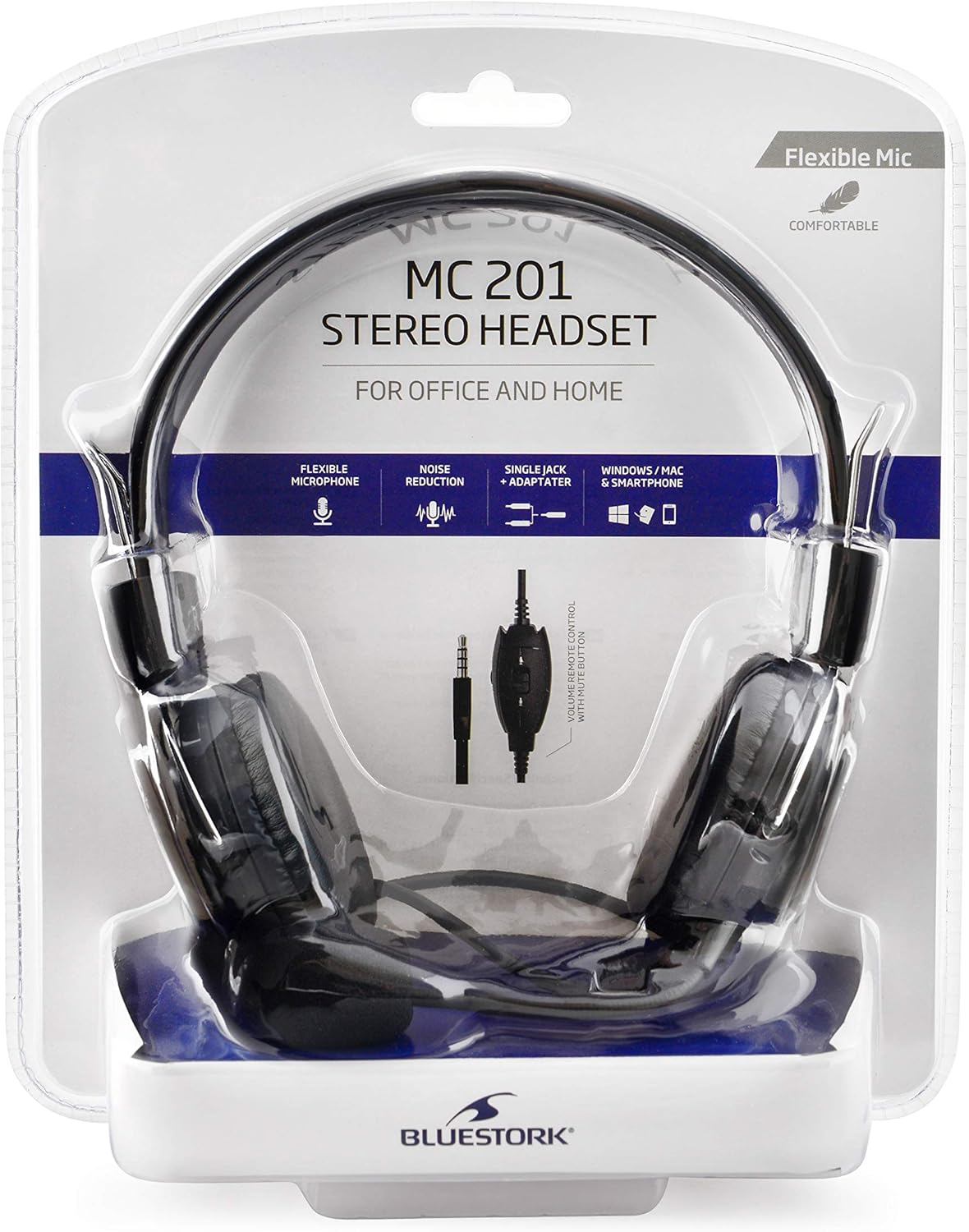 Micro Casque pour PC - Casque avec Microphone Flexible à Réduction de Bruits