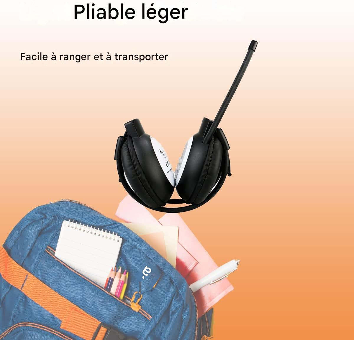 Casque Récepteur FM pour l'Interprétation Simultanée grandes Conférences