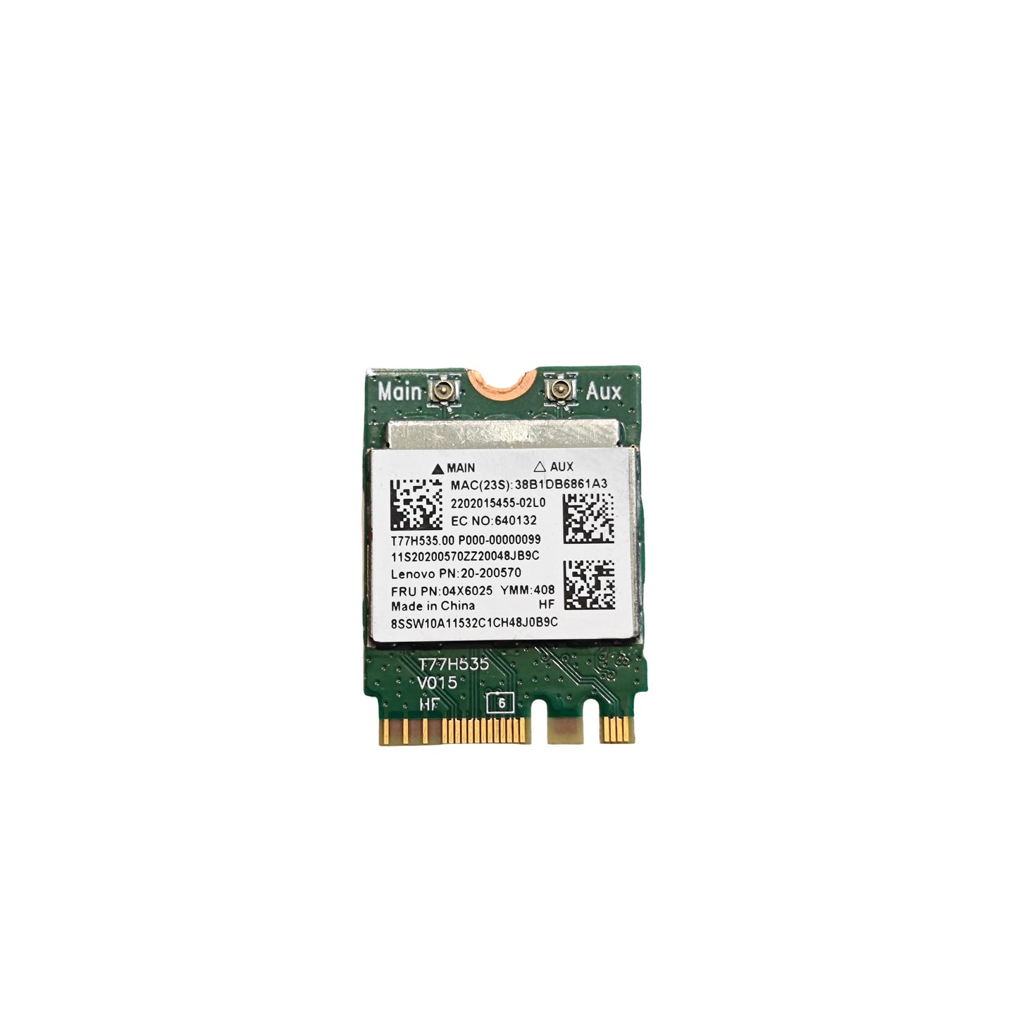 Carte Wi-Fi Bluetooth Realtek RTL8723BE M.2 Lenovo (Reconditionné)