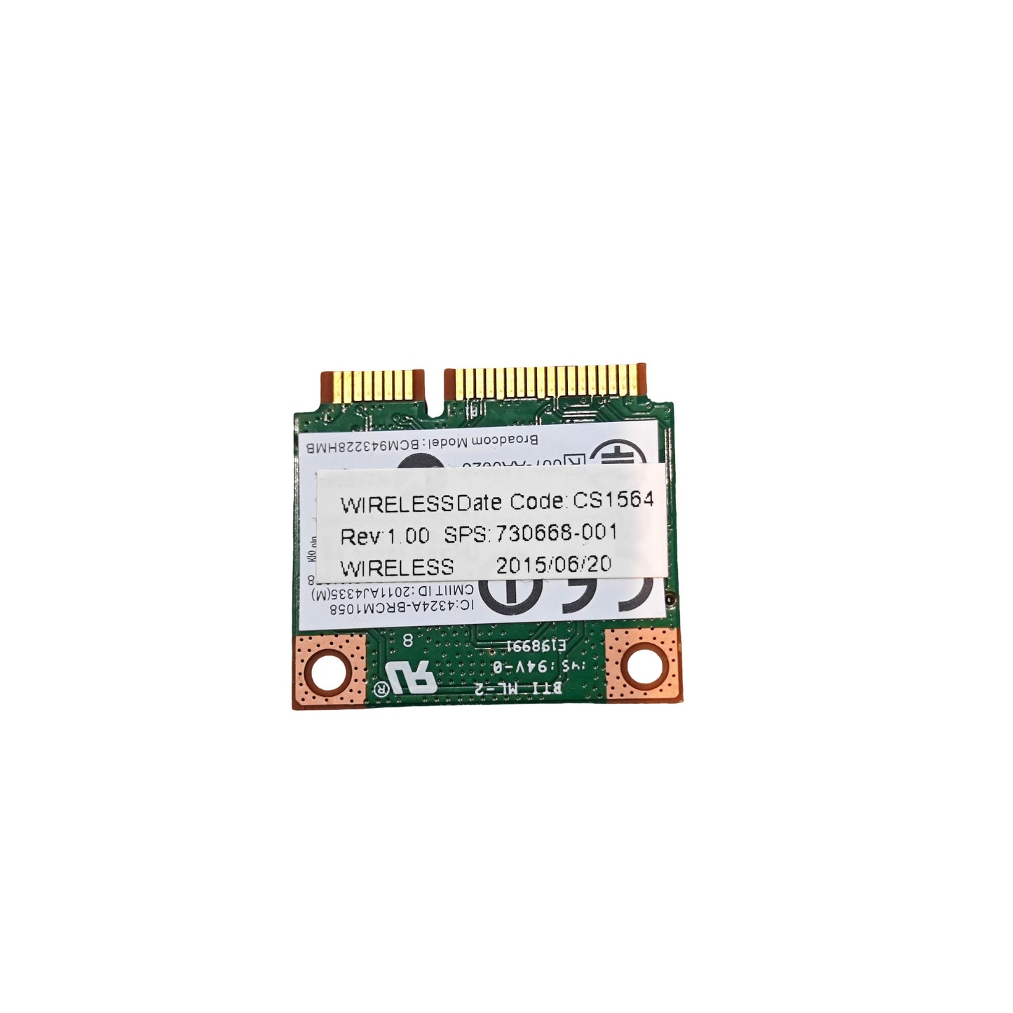 Carte Wi-Fi Broadcom BCM43228 Mini PCI-E Bluetooth HP (Reconditionné)