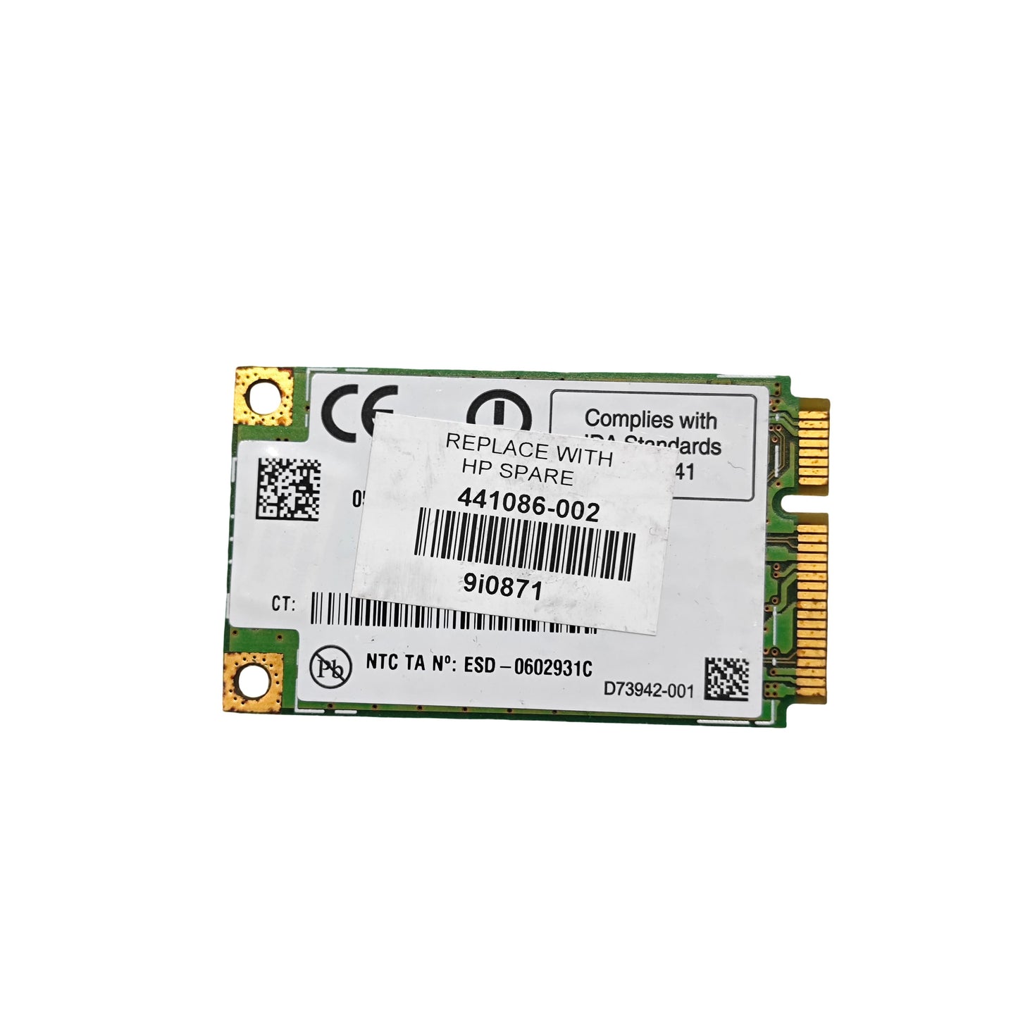 Carte Wi-Fi Intel 4965AGN Mini PCI-E Double Bande HP (Reconditionné)