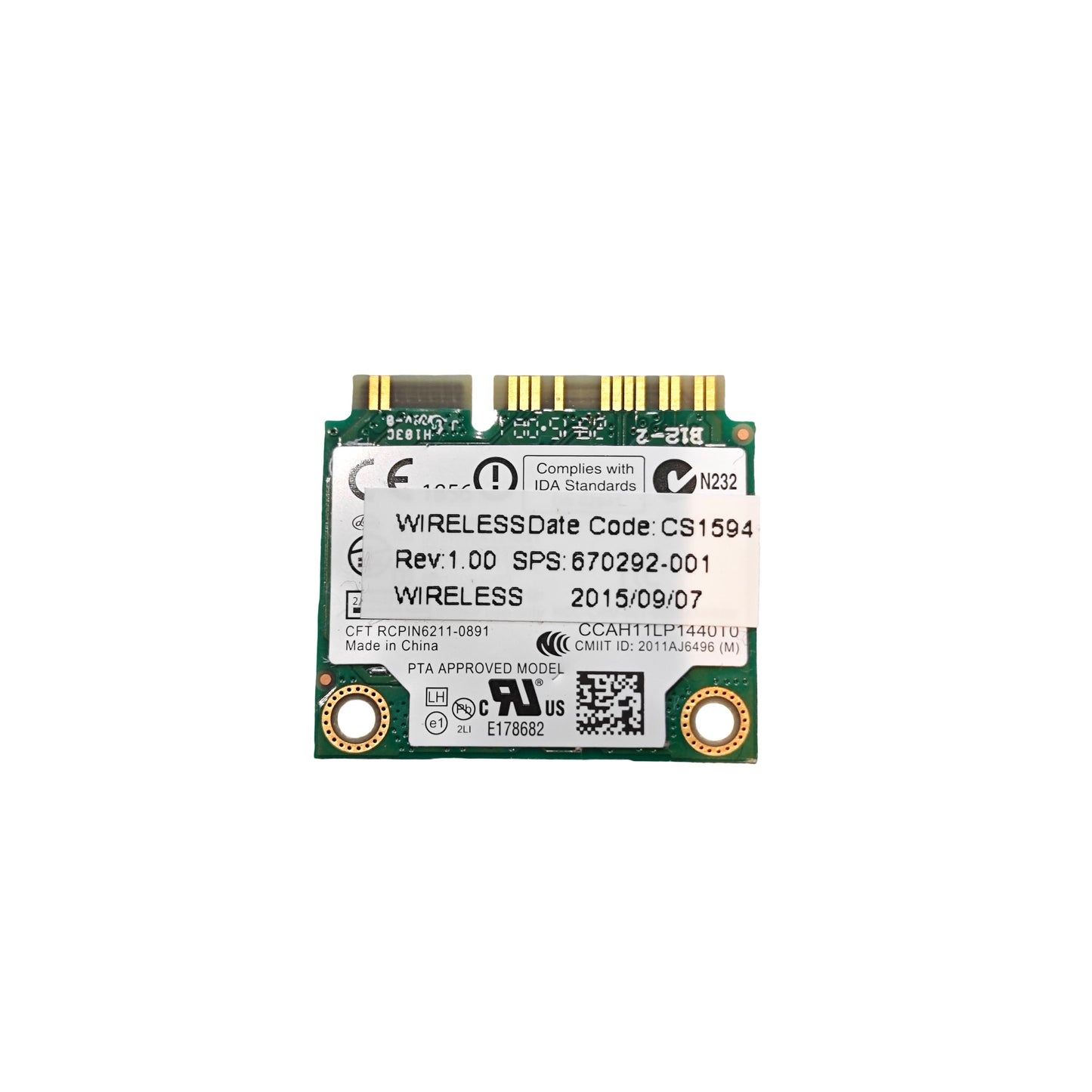 Carte Wi-Fi Intel Centrino Advanced-N 6235 Mini PCI-E Bluetooth 4.0 (Reconditionné)