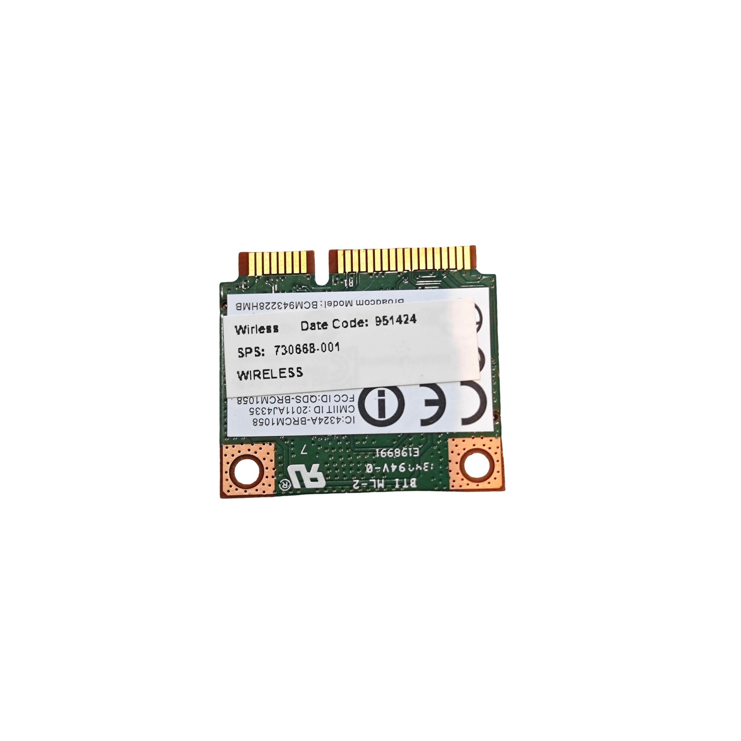 Carte Wi-Fi HP Intel Centrino Wireless-N – Mini PCI-E – Réf. 666914-001 / 697316-001 (Reconditionné)