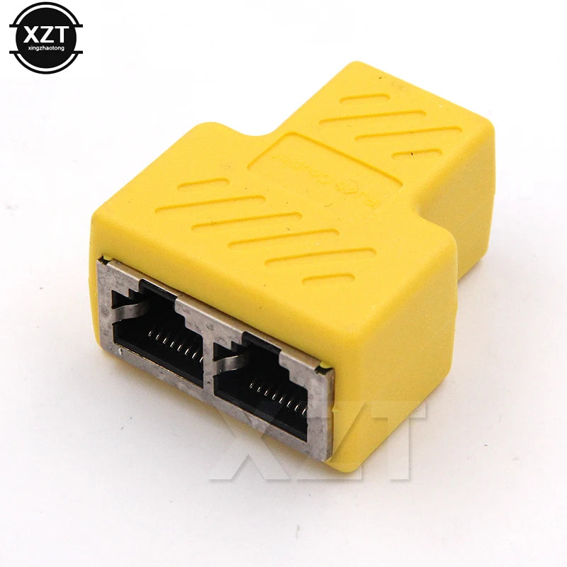 1 a 2 conector hembra del cable Ethernet Cat6 RJ45UTP Cat7 5e de la entrada de red LAN