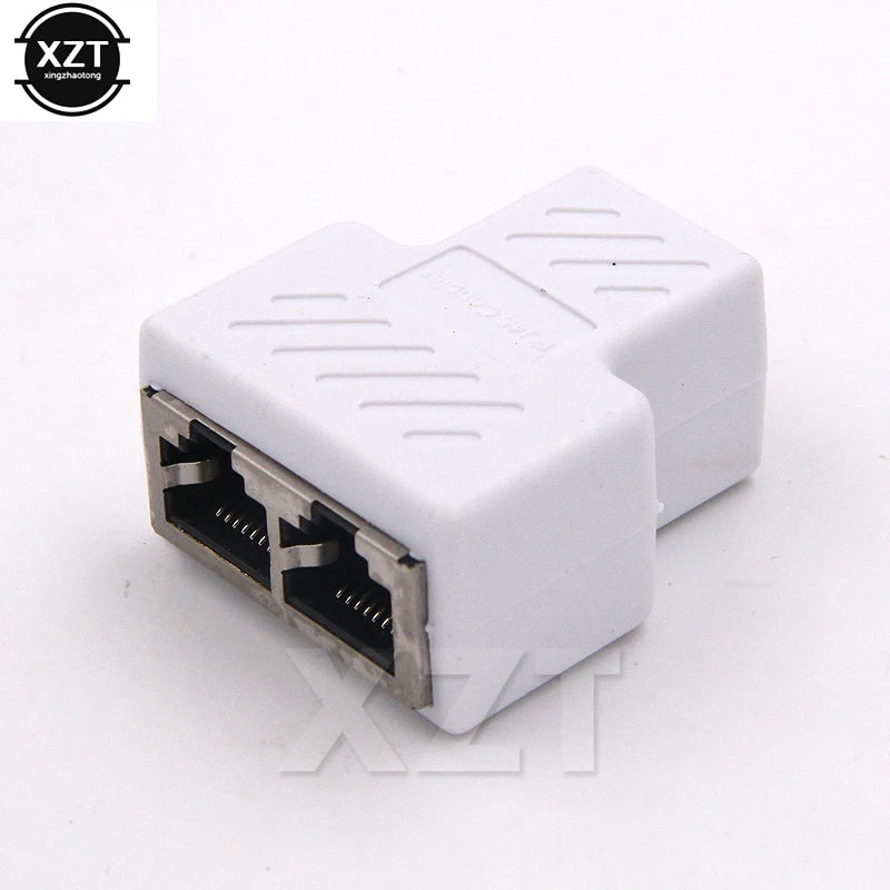 1 a 2 conector hembra del cable Ethernet Cat6 RJ45UTP Cat7 5e de la entrada de red LAN