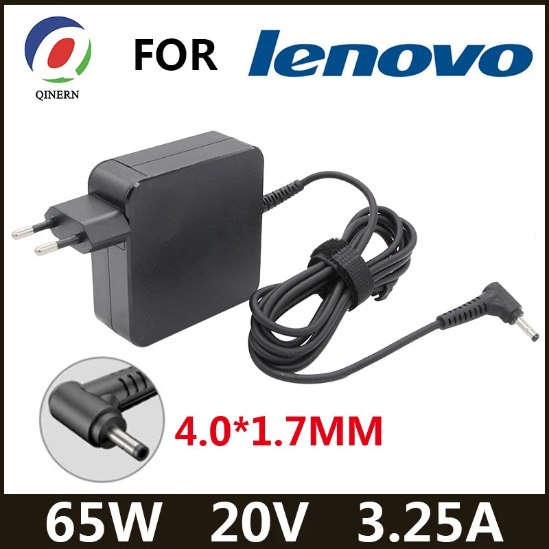 Chargeur pour ordinateur portable pour Lenovo IdeaPad 20V, 65W, 4.0x1.7mm