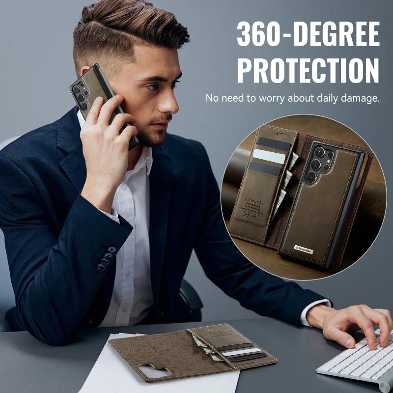 Coque CaseMe Samsung S21 S22 S23 S24 S25 Portefeuille Magnétique Cuir PU - Coques & Étuis de protection | DR CLICK Informatique