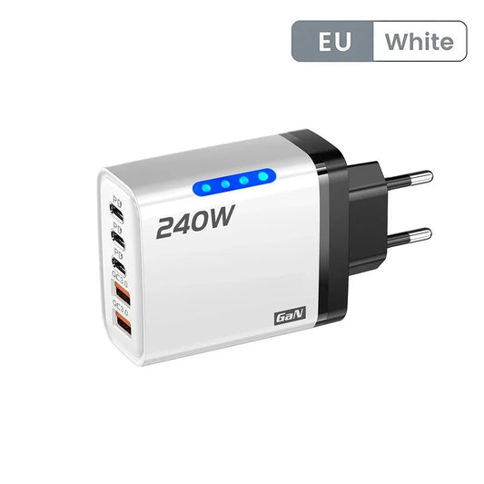 240W GaN USB C chargeur 5 en 1 charge rapide chargeur de téléphone - Câbles & accessoires | DR CLICK Informatique
